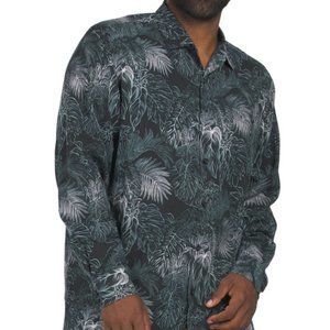 NWT TOMMY BAHAMA Big And Tall Silk Luminescent Fronds Long Sleeve Shirt 364no